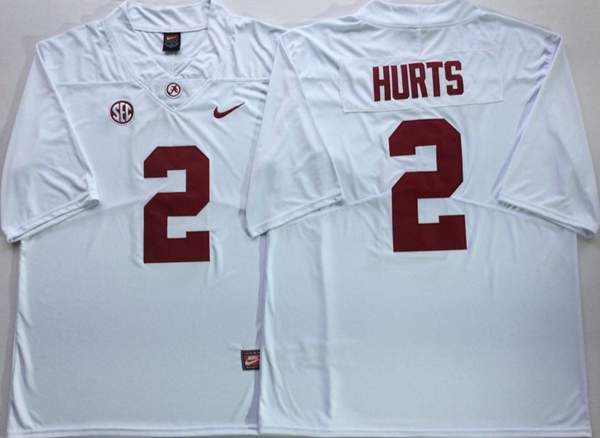 Alabama Crimson Tide Red #2 HURTS NCAA Football Jersey