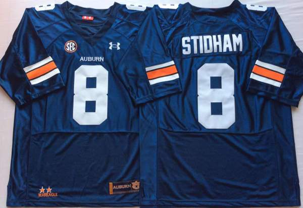 Auburn Tigers Dark Blue #8 STIDHAM NCAA Football Jersey