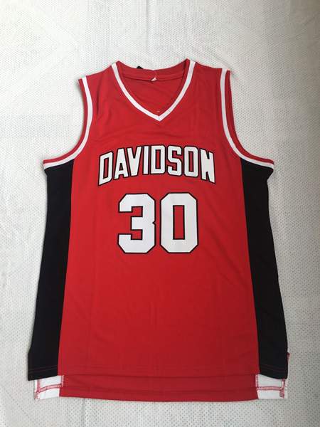 Davidson Wildcats Red #30 CURRY NCAA Basketball Jersey