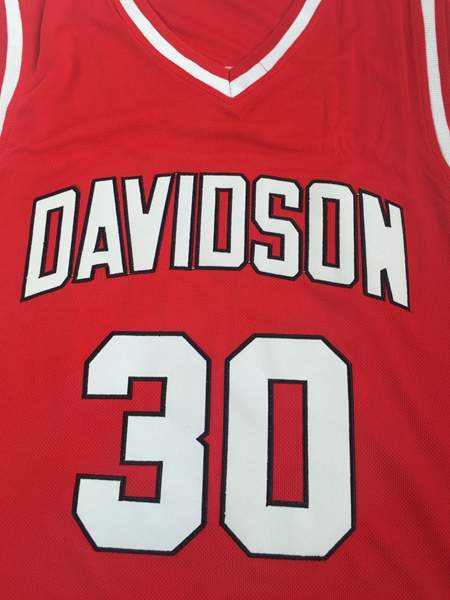 Davidson Wildcats Red #30 CURRY NCAA Basketball Jersey