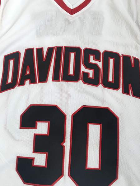 Davidson Wildcats White #30 CURRY NCAA Basketball Jersey