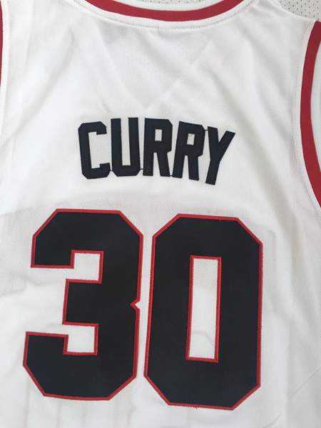 Davidson Wildcats White #30 CURRY NCAA Basketball Jersey