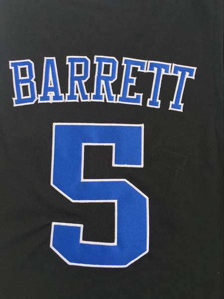 Duke Blue Devils Black #5 BARRETT NCAA Basketball Jersey
