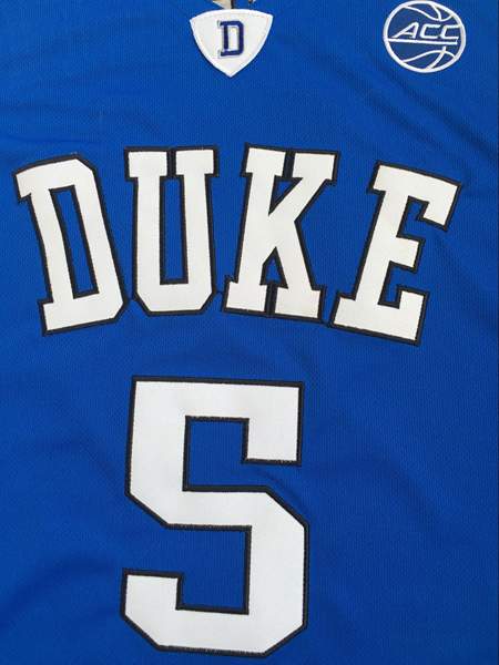 Duke Blue Devils Blue #5 BARRETT NCAA Basketball Jersey