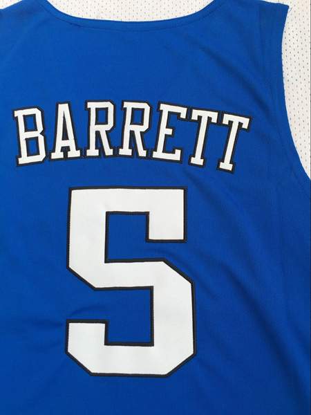 Duke Blue Devils Blue #5 BARRETT NCAA Basketball Jersey