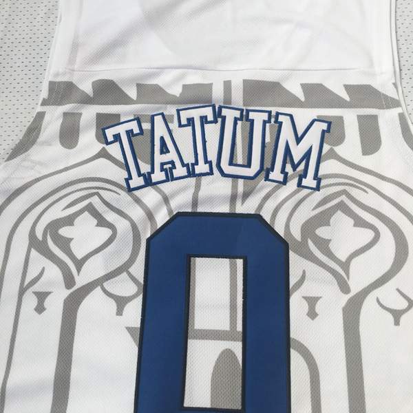 Duke Blue Devils White #0 TATUM NCAA Basketball Jersey 02