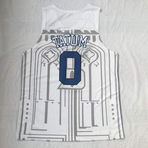 Duke Blue Devils White #0 TATUM NCAA Basketball Jersey 02