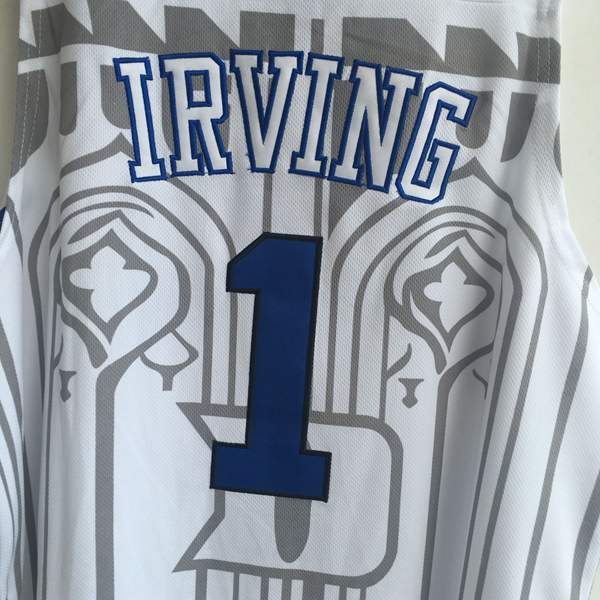 Duke Blue Devils White #1 IRVING NCAA Basketball Jersey 02