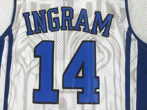 Duke Blue Devils White #14 INGRAM NCAA Basketball Jersey