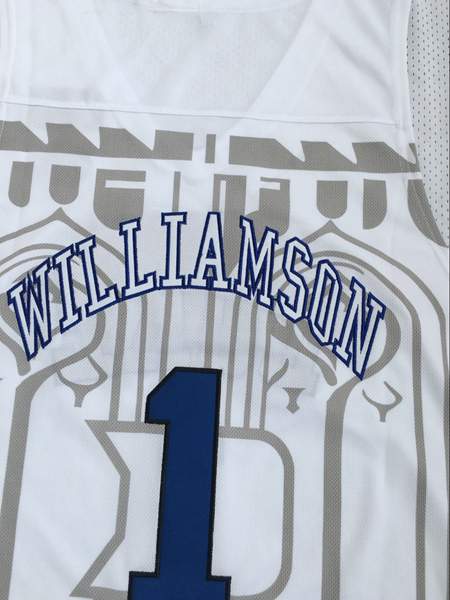 Duke Blue Devils White #1 WILLIAMSON NCAA Basketball Jersey