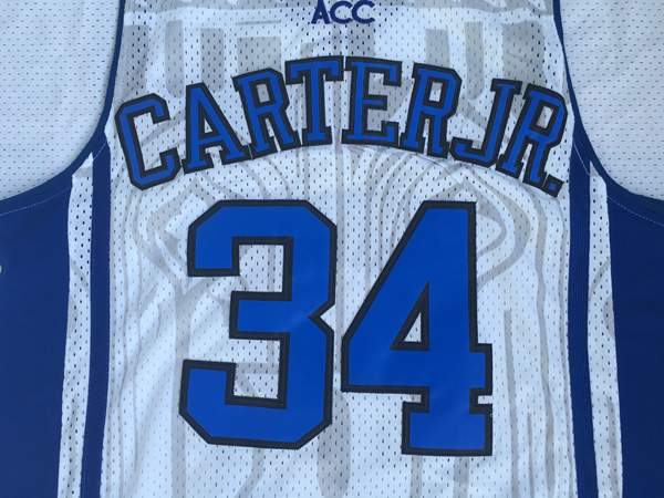 Duke Blue Devils White #34 CARTERJR NCAA Basketball Jersey