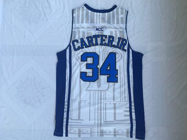 Duke Blue Devils White #34 CARTERJR NCAA Basketball Jersey