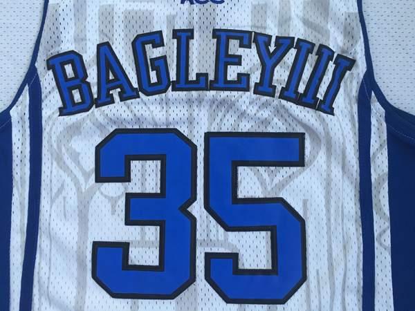 Duke Blue Devils White #35 BAGLEYIII NCAA Basketball Jersey