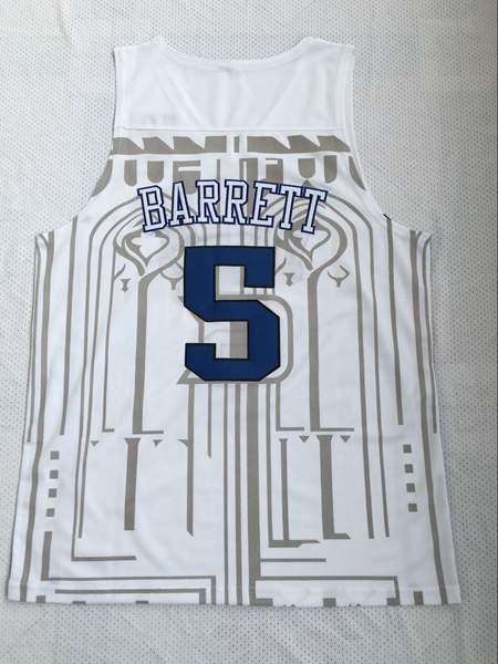 Duke Blue Devils White #5 BARRETT NCAA Basketball Jersey