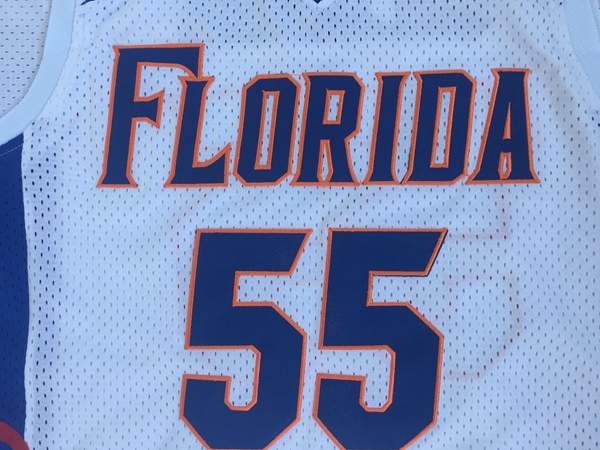 Florida Gators White #55 FLORIDA NCAA Basketball Jersey