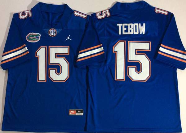 Florida Gators Blue #15 TEBOW NCAA Football Jersey 02