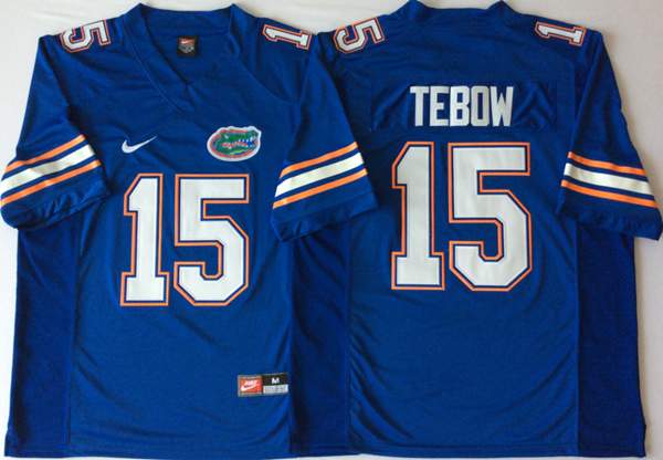 Florida Gators Blue #15 TEBOW NCAA Football Jersey 03