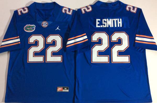 Florida Gators Blue #22 E.SMITH NCAA Football Jersey