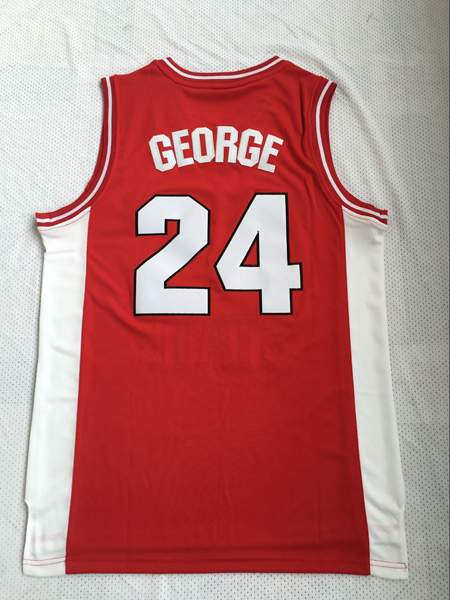 Fresno State Bulldogs Red #24 GEORGE NCAA Basketball Jersey