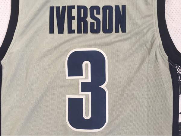 Georgetown Hoyas Grey #3 IVERSON NCAA Basketball Jersey