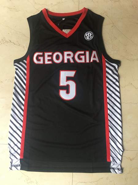 Georgia Bulldogs Black #5 EDWAROS NCAA Basketball Jersey