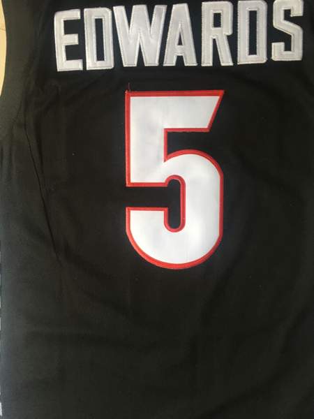 Georgia Bulldogs Black #5 EDWAROS NCAA Basketball Jersey