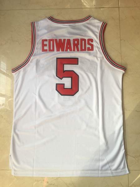 Georgia Bulldogs White #5 EDWAROS NCAA Basketball Jersey