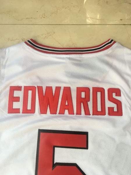 Georgia Bulldogs White #5 EDWAROS NCAA Basketball Jersey