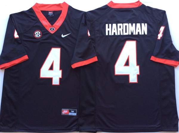 Georgia Bulldogs Dark Blue #4 HAROMAN NCAA Football Jersey