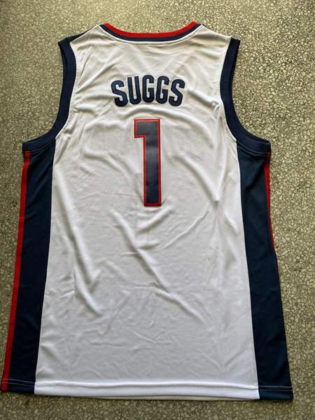 Gonzaga Bulldogs White #1 SUGGS NCAA Basketball Jersey