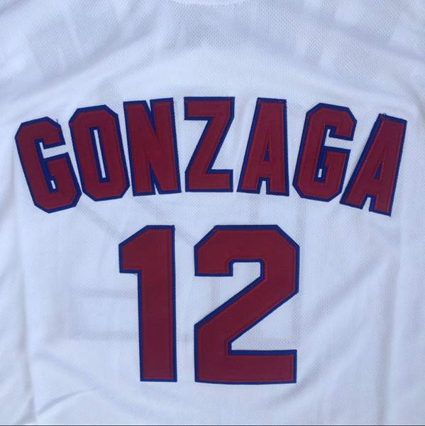 Gonzaga Bulldogs White #12 STOCKTON NCAA Basketball Jersey
