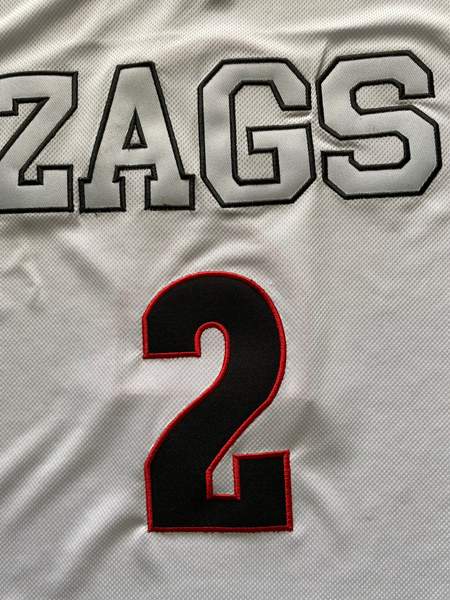 Gonzaga Bulldogs White #2 TIMME NCAA Basketball Jersey