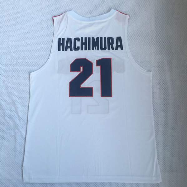 Gonzaga Bulldogs White #21 HACHIMURA NCAA Basketball Jersey