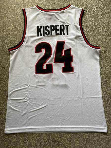 Gonzaga Bulldogs White #24 KISPERT NCAA Basketball Jersey 03