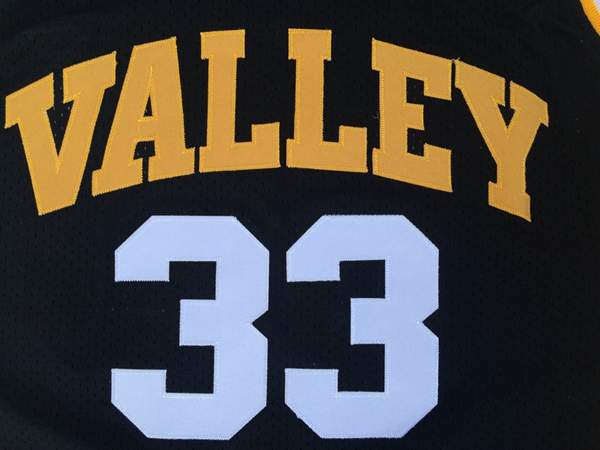 Valley Black #33 BIRD Basketball Jersey