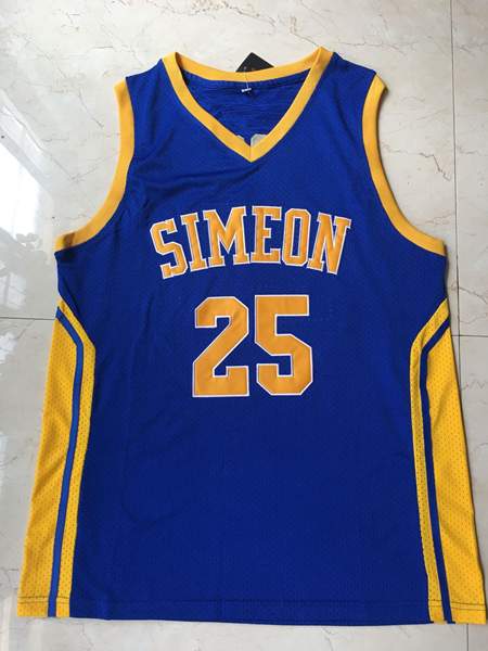 Simeon Blue #25 ROSE Basketball Jersey