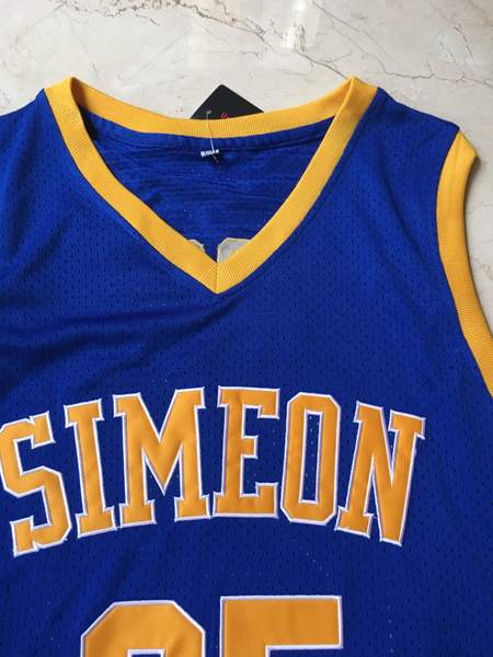 Simeon Blue #25 ROSE Basketball Jersey