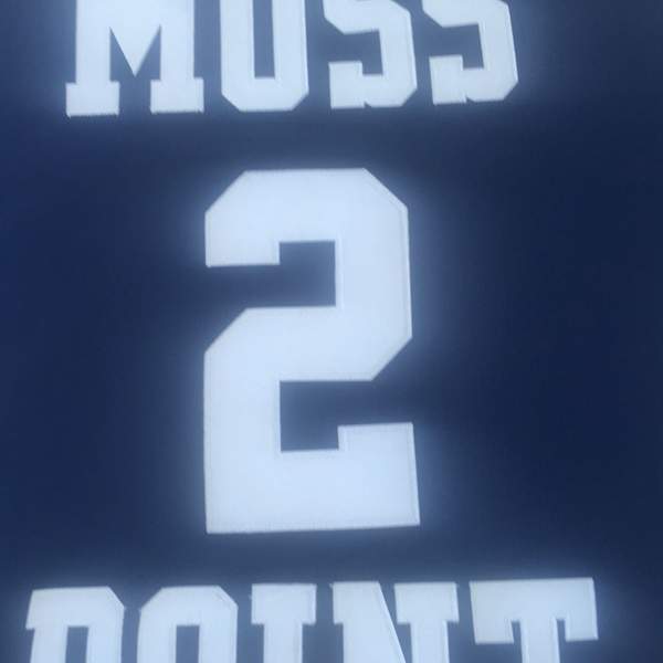 Moss Point Dark Blue #2 BOOKER Basketball Jersey