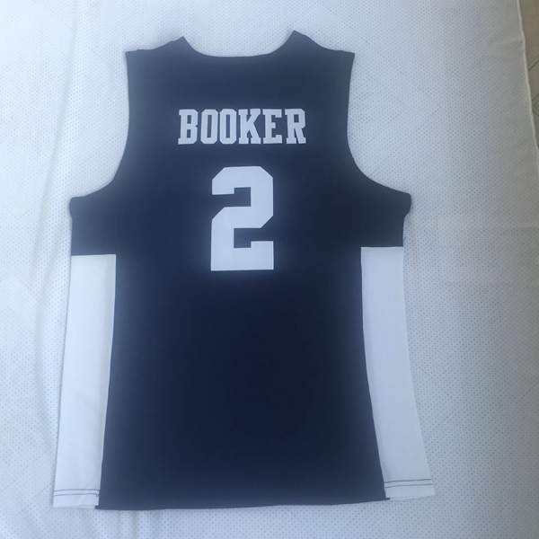 Moss Point Dark Blue #2 BOOKER Basketball Jersey