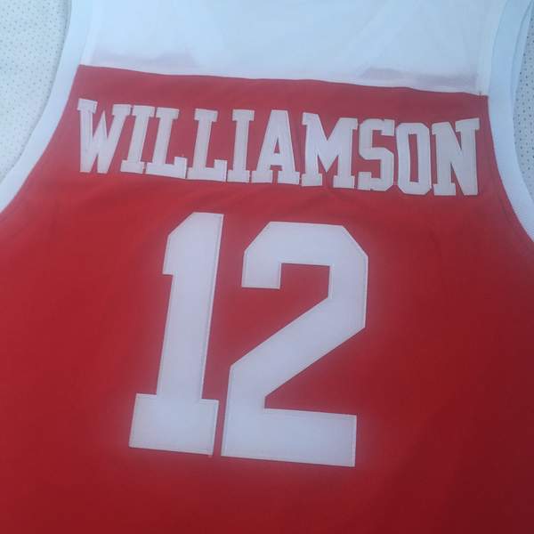 Spartanburg Day School Red #12 WILLIAMSON Basketball Jersey