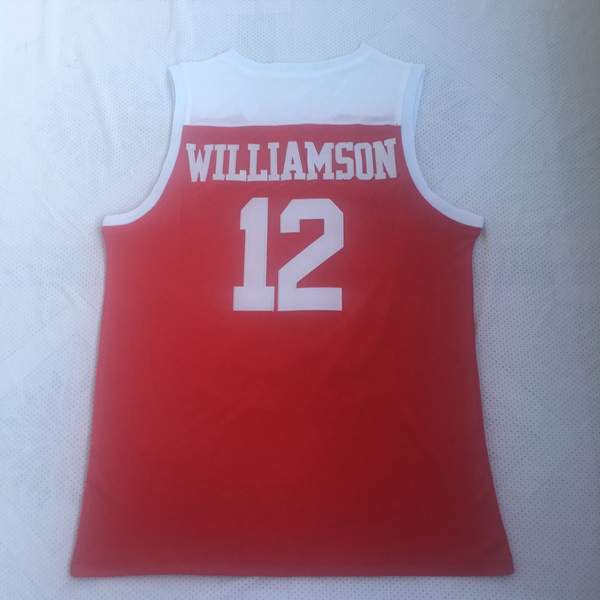 Spartanburg Day School Red #12 WILLIAMSON Basketball Jersey