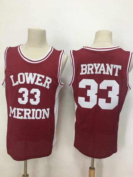 Lower Merion Red #33 BRYANT Basketball Jersey