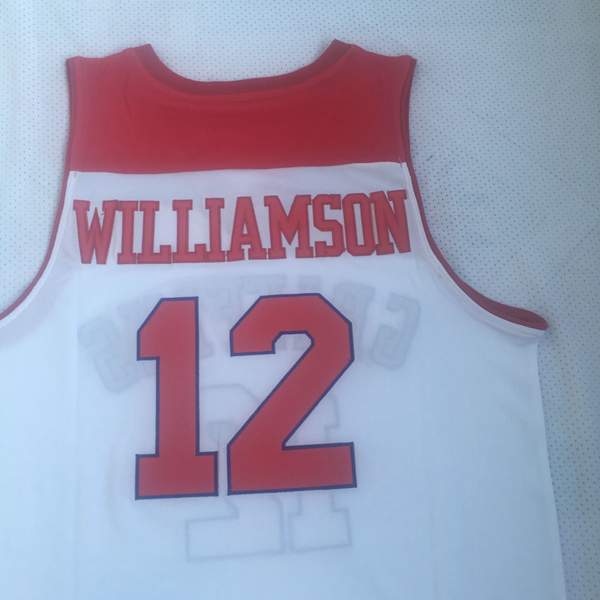 Griffins White #12 WILLIAMSON Basketball Jersey