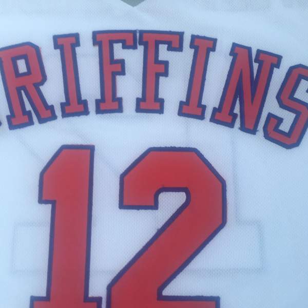 Griffins White #12 WILLIAMSON Basketball Jersey