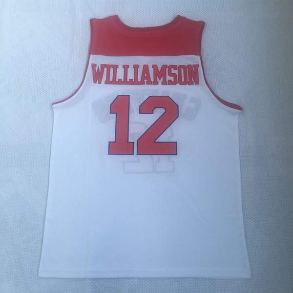 Griffins White #12 WILLIAMSON Basketball Jersey