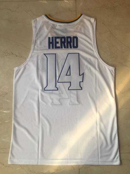 Whitnall White #14 HERRO Basketball Jersey