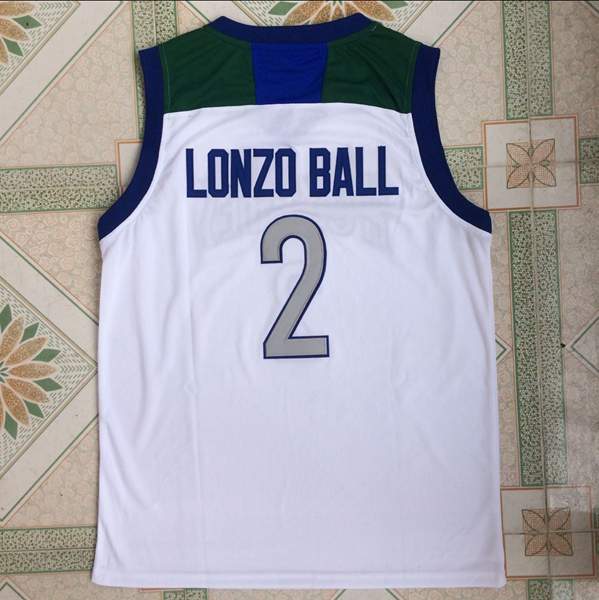 Huskies White #2 LONZO BALL Basketball Jersey