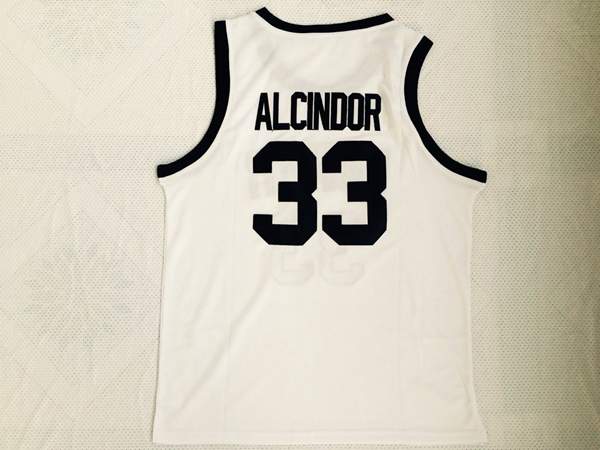 Power White #33 ALCINDOR Basketball Jersey