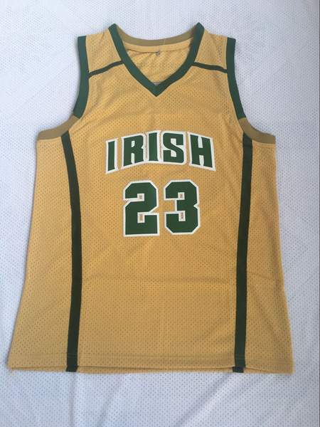 Irish Yellow #23 JAMES Basketball Jersey