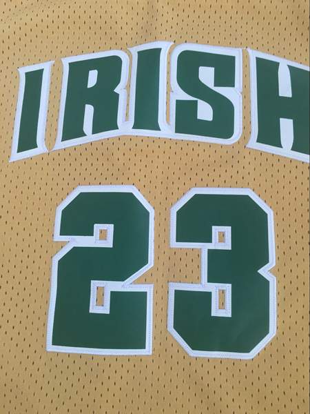 Irish Yellow #23 JAMES Basketball Jersey